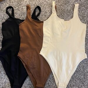 Women’s Tummy Control Bodysuits - Black, Brown, Cream